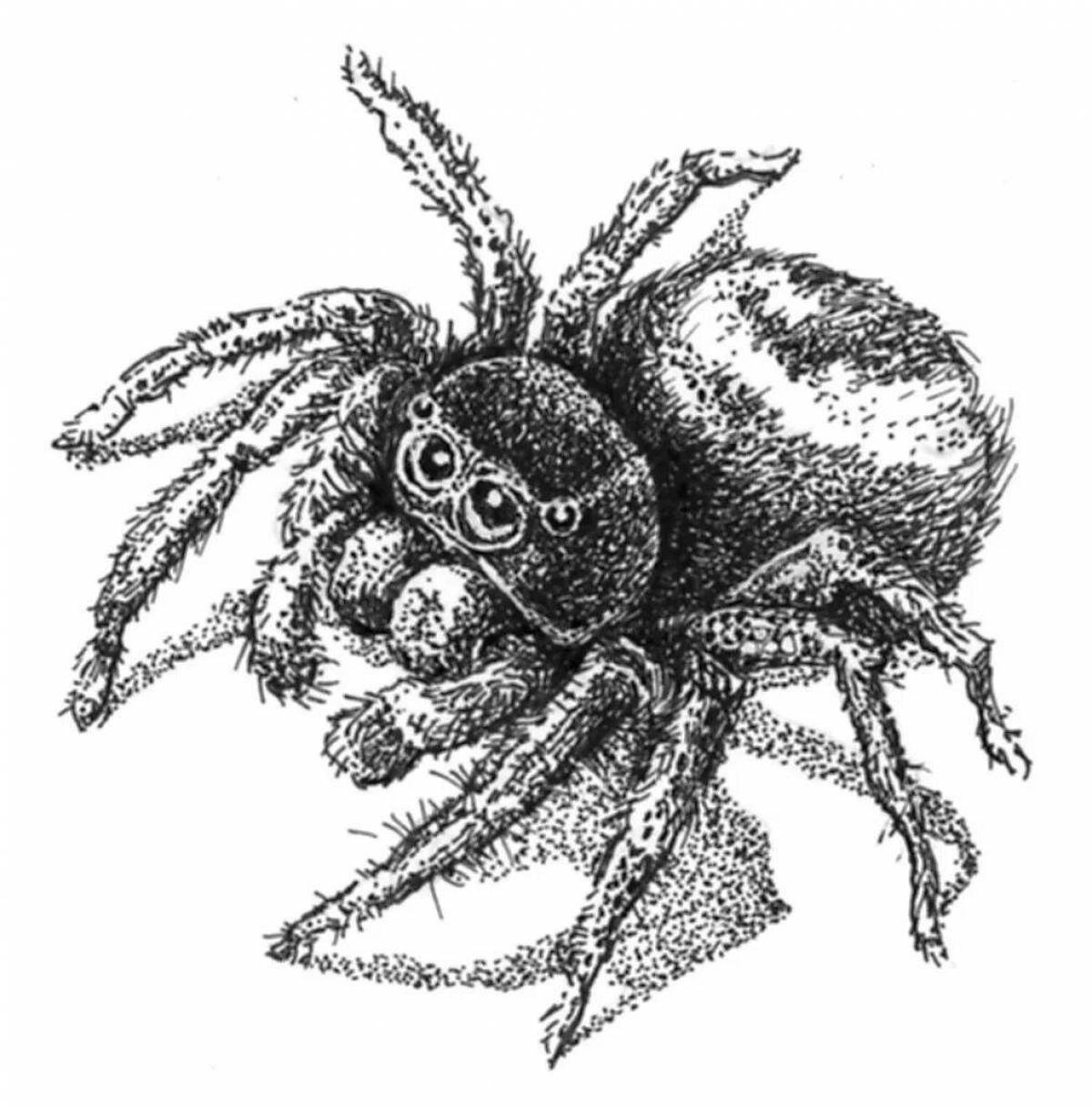 Coloring page fat spider