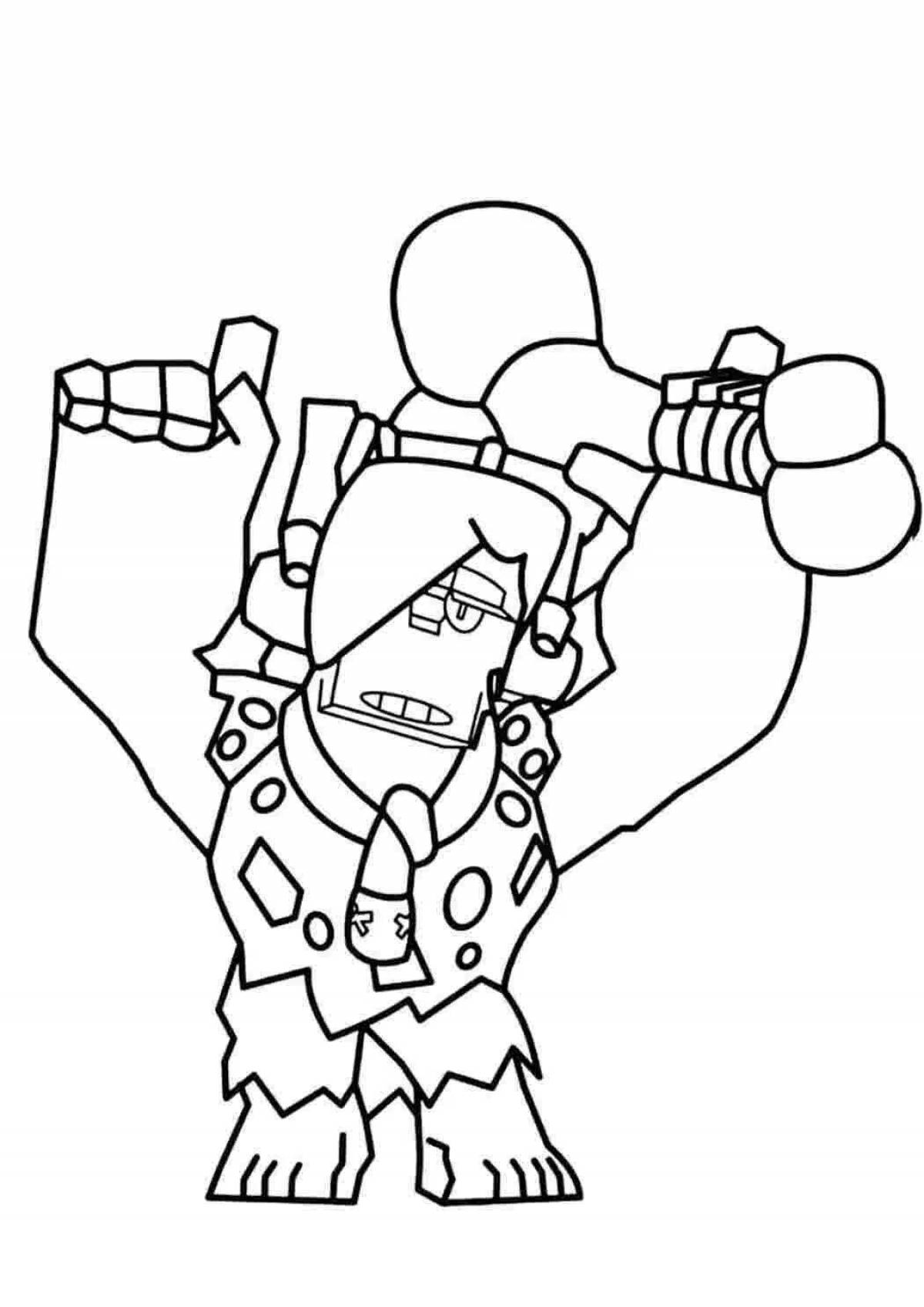 Playful bad container coloring page