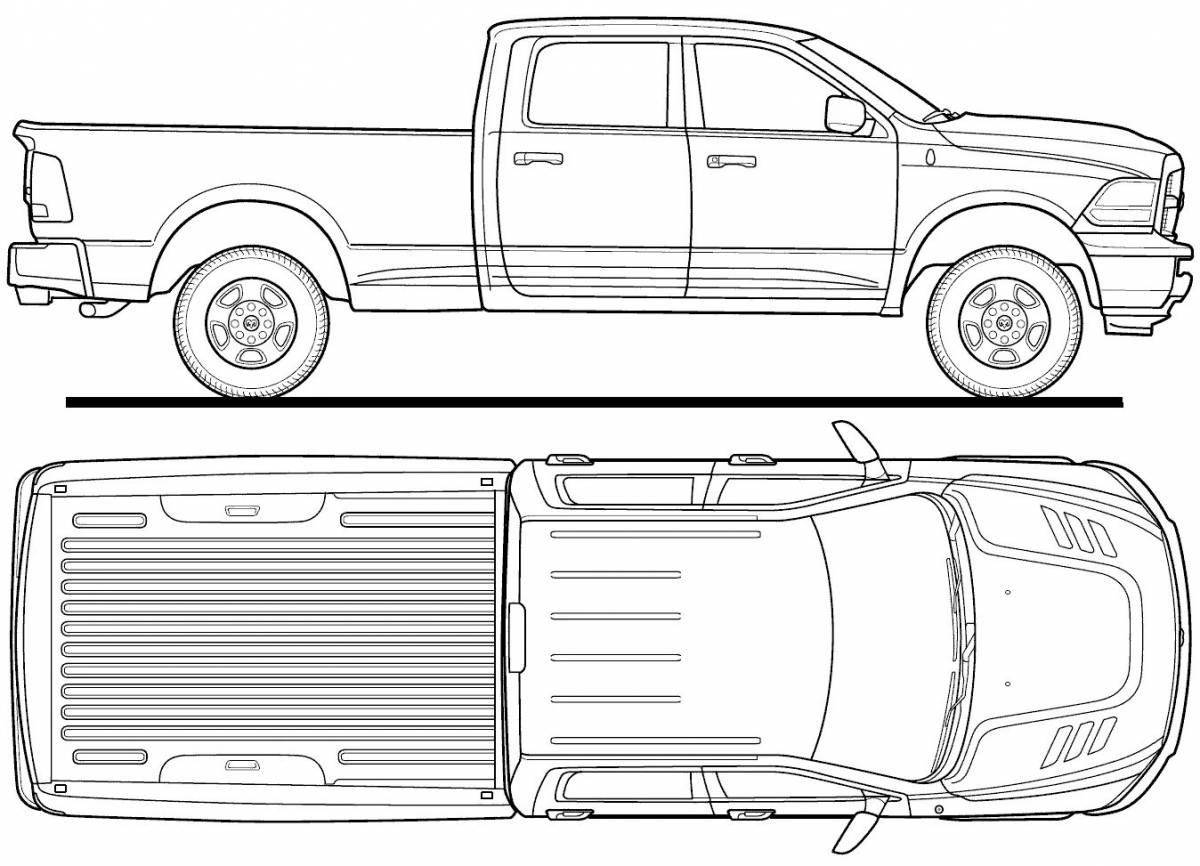 Colouring dazzling toyota hilux
