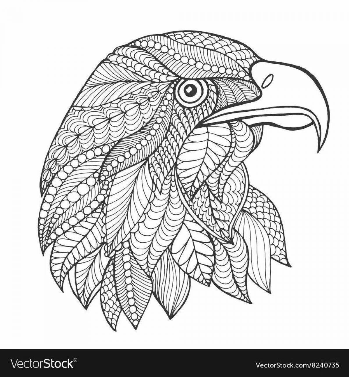 Раскраска splintery орел антистресс