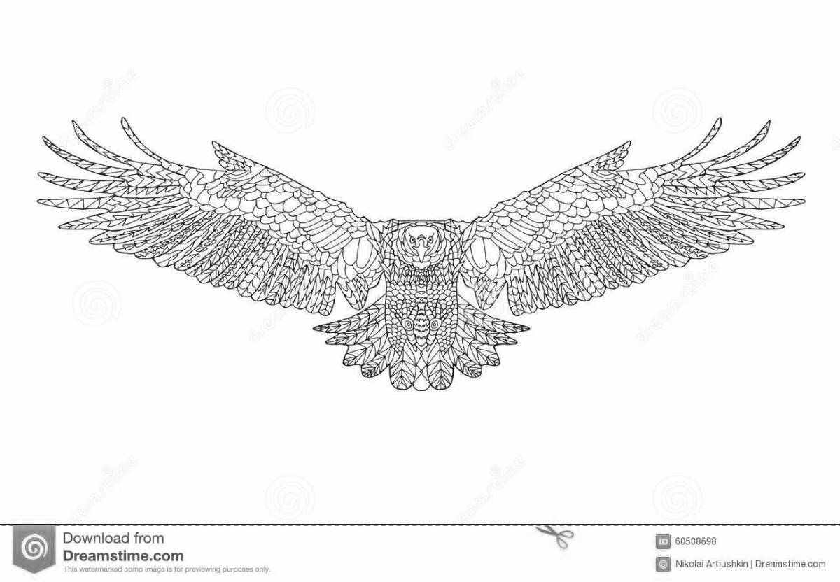 Дворцовая раскраска антистрессовый орел