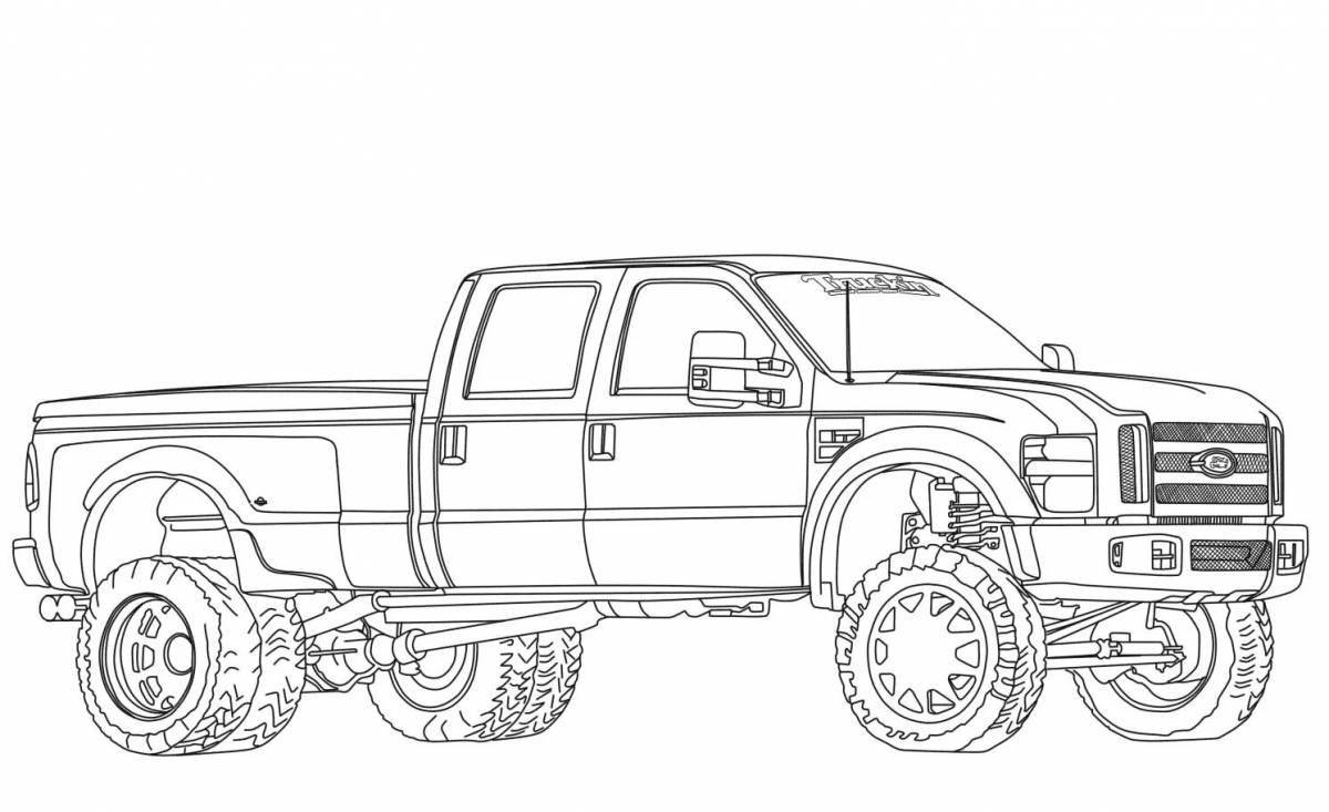 Colouring bright pickup ford