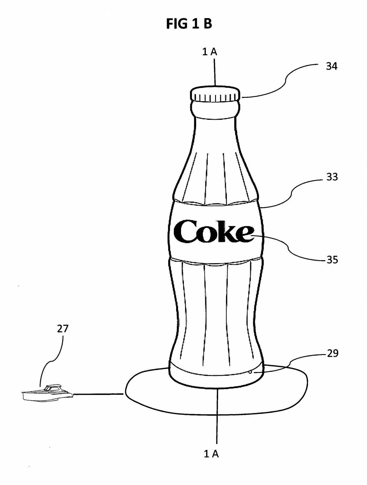 Coca cola bright coloring page