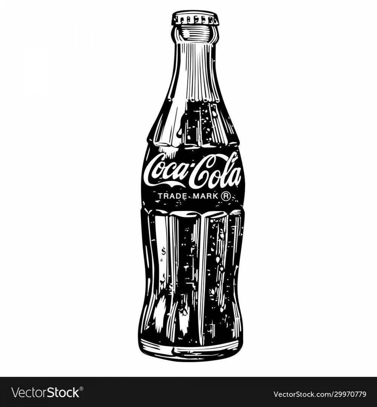 Очаровательная страница раскраски coca cola