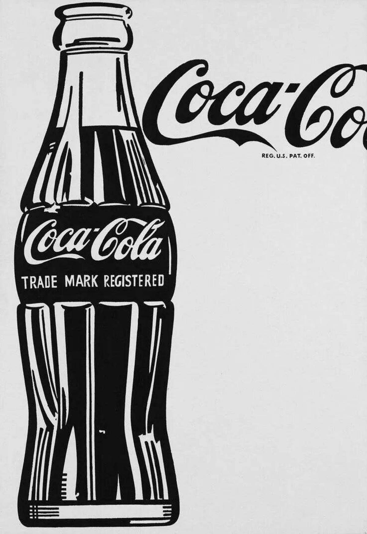 Coloring book shining Coca-Cola