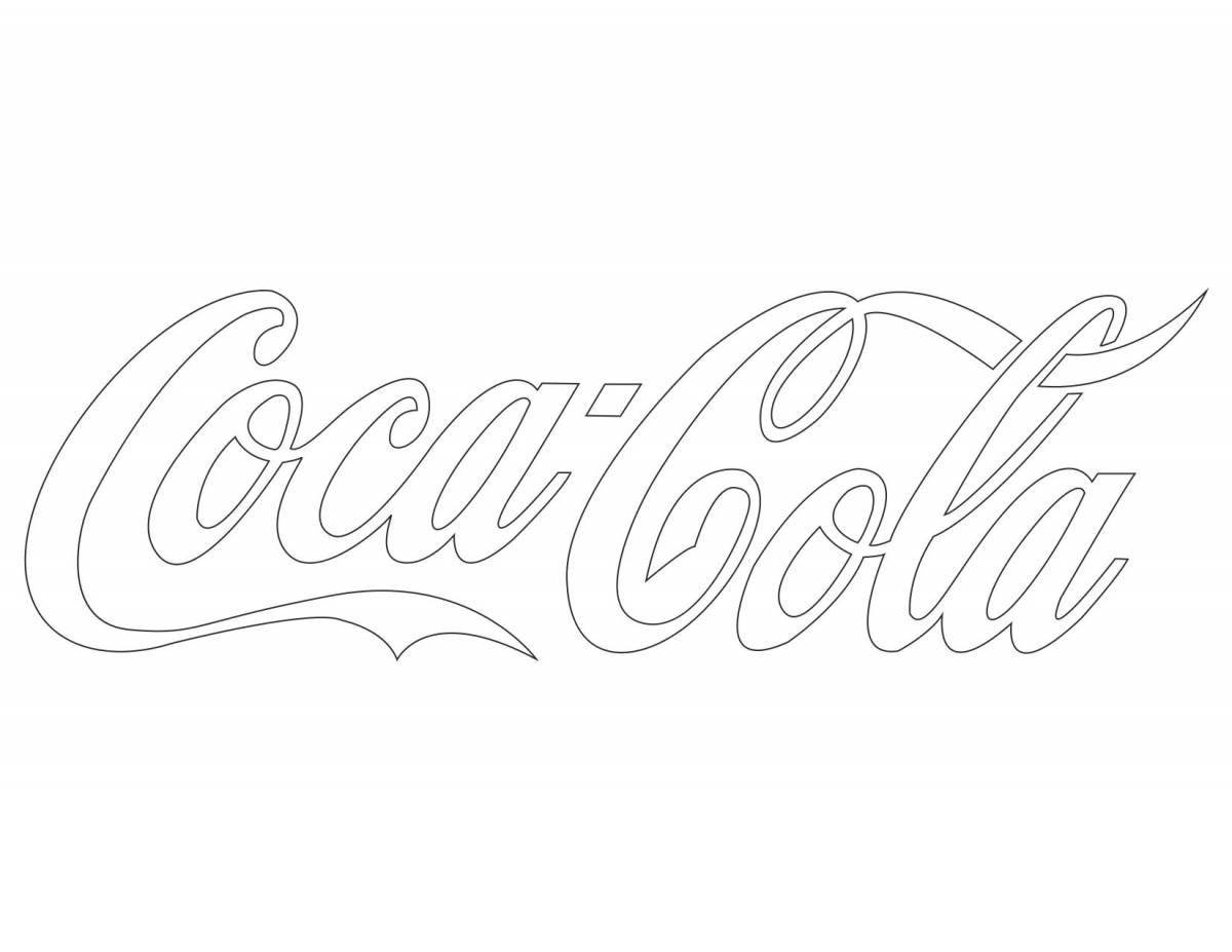 Dazzling Coca-Cola coloring page