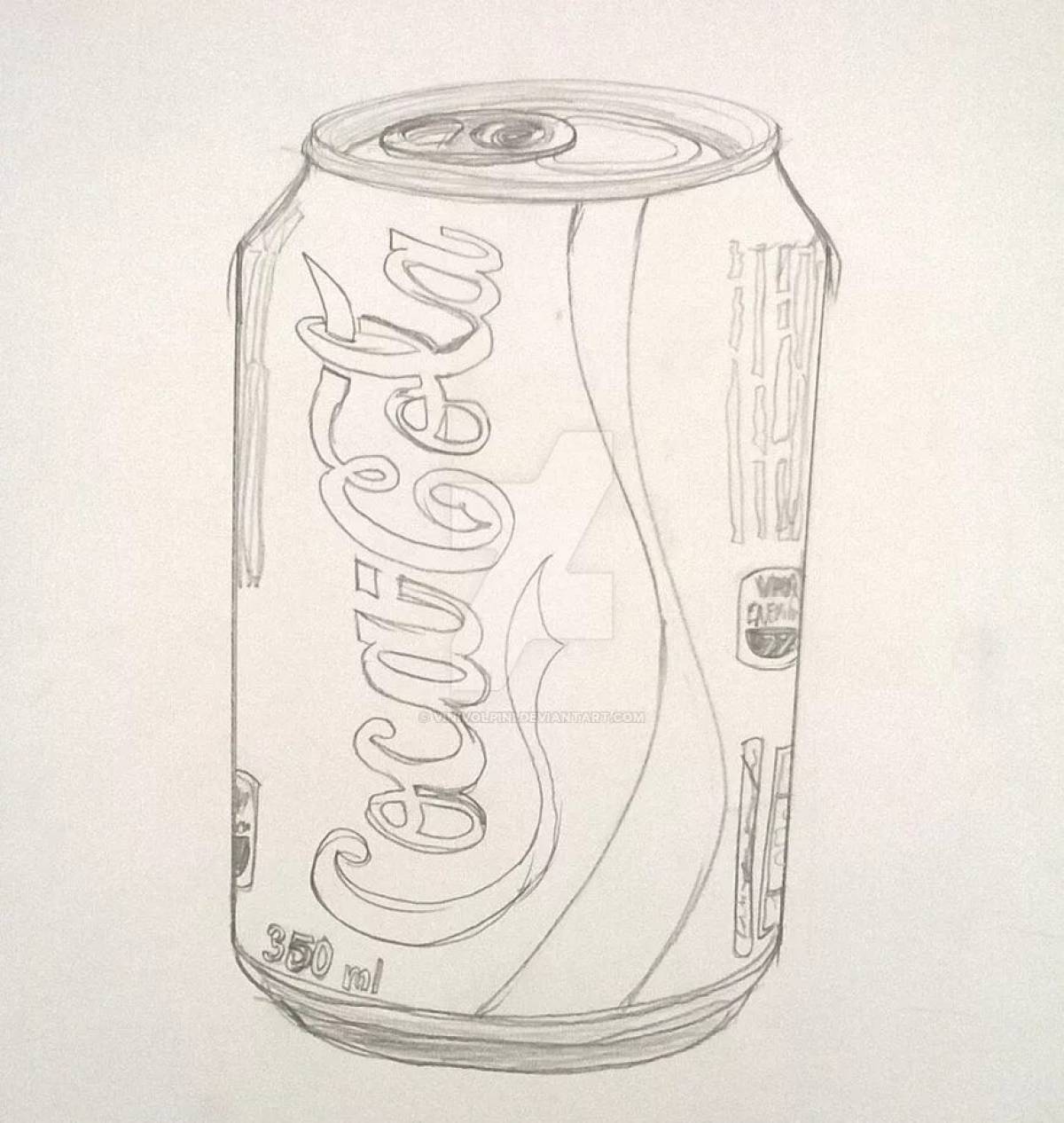Яркая раскраска coca cola coloring page