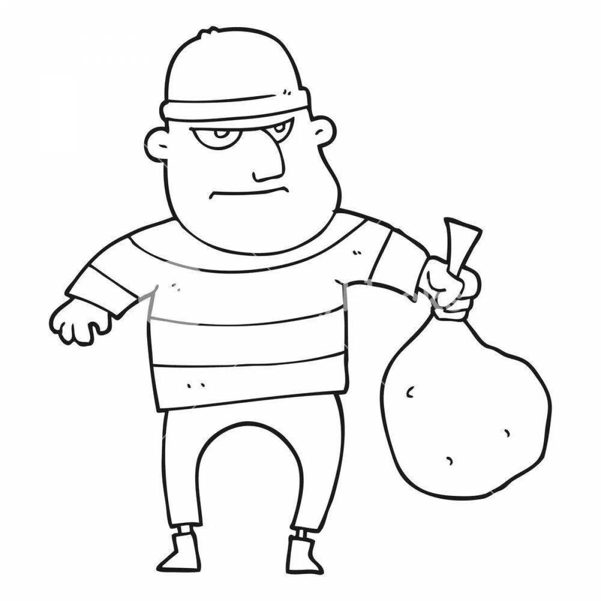 Color-mania food gang coloring page