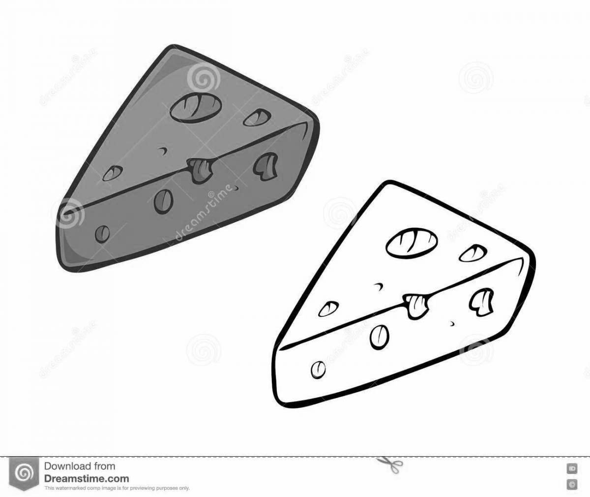 Sunny cheese coloring page