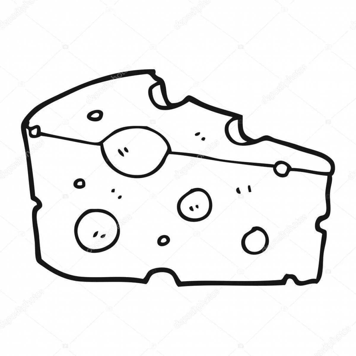 Living cheese coloring page