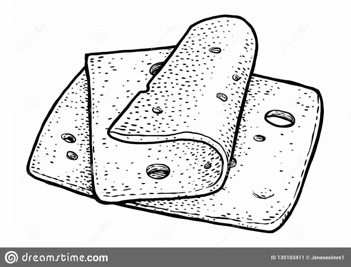 Amazing cheese coloring page