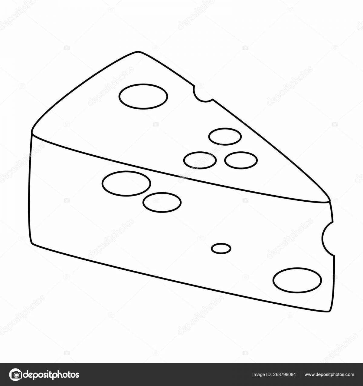 Coloring page amazing cheese