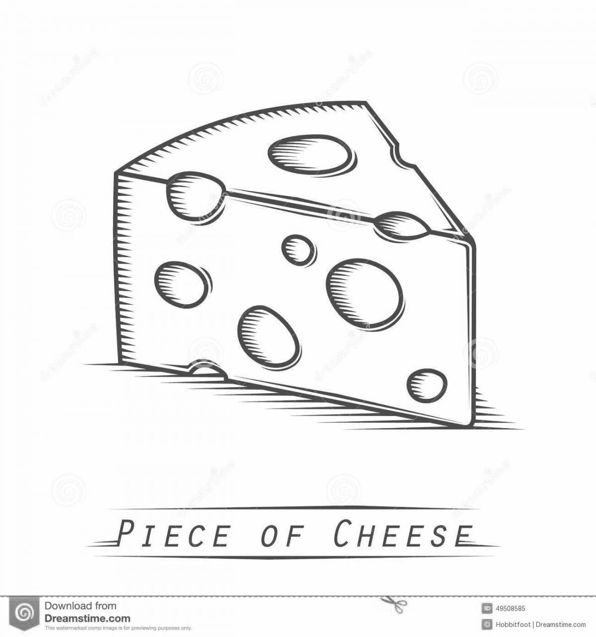 Coloring king cheese