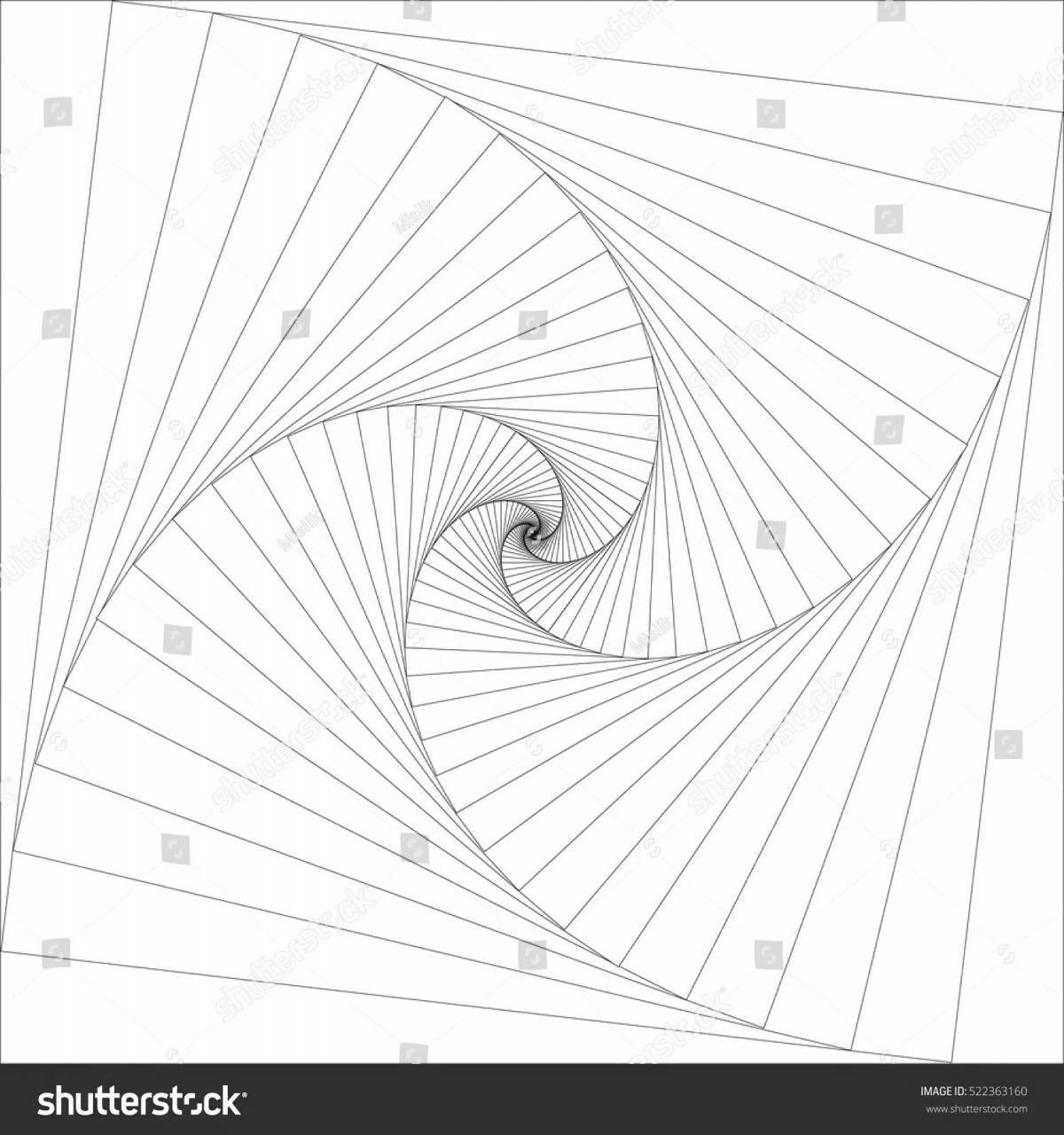 Playful swirling line coloring page