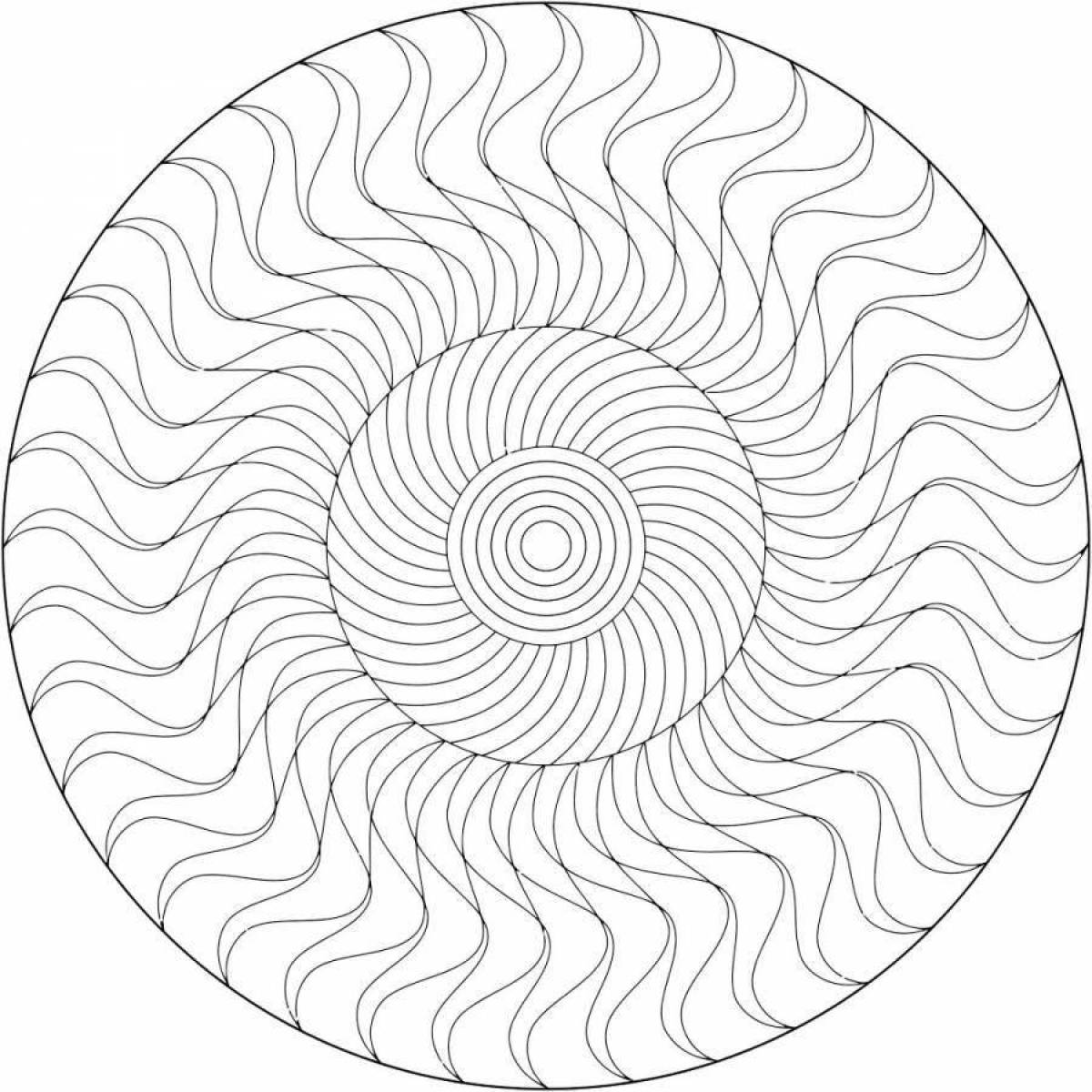 Vivacious swirling line coloring page