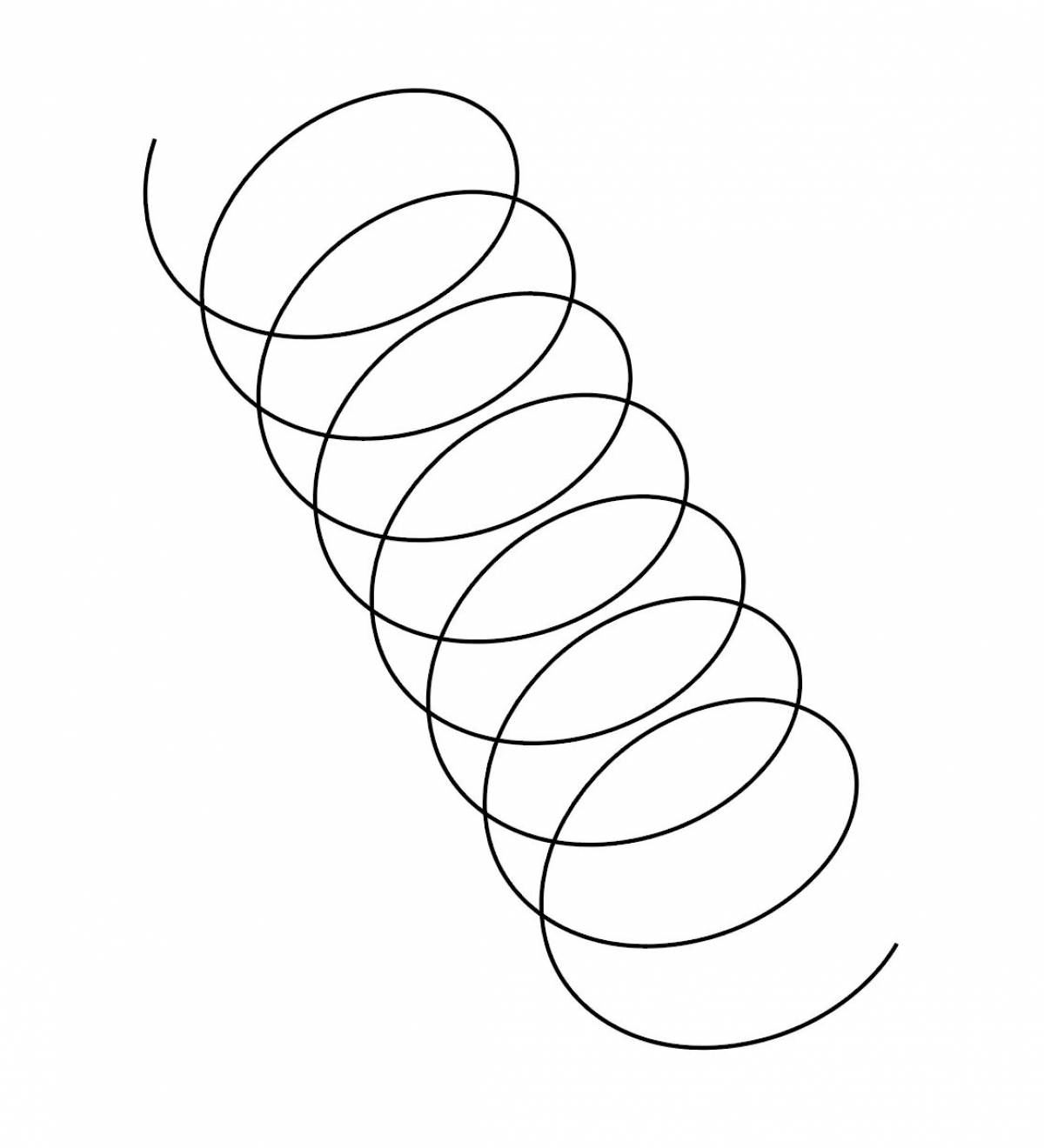Coloring page with swirling lines