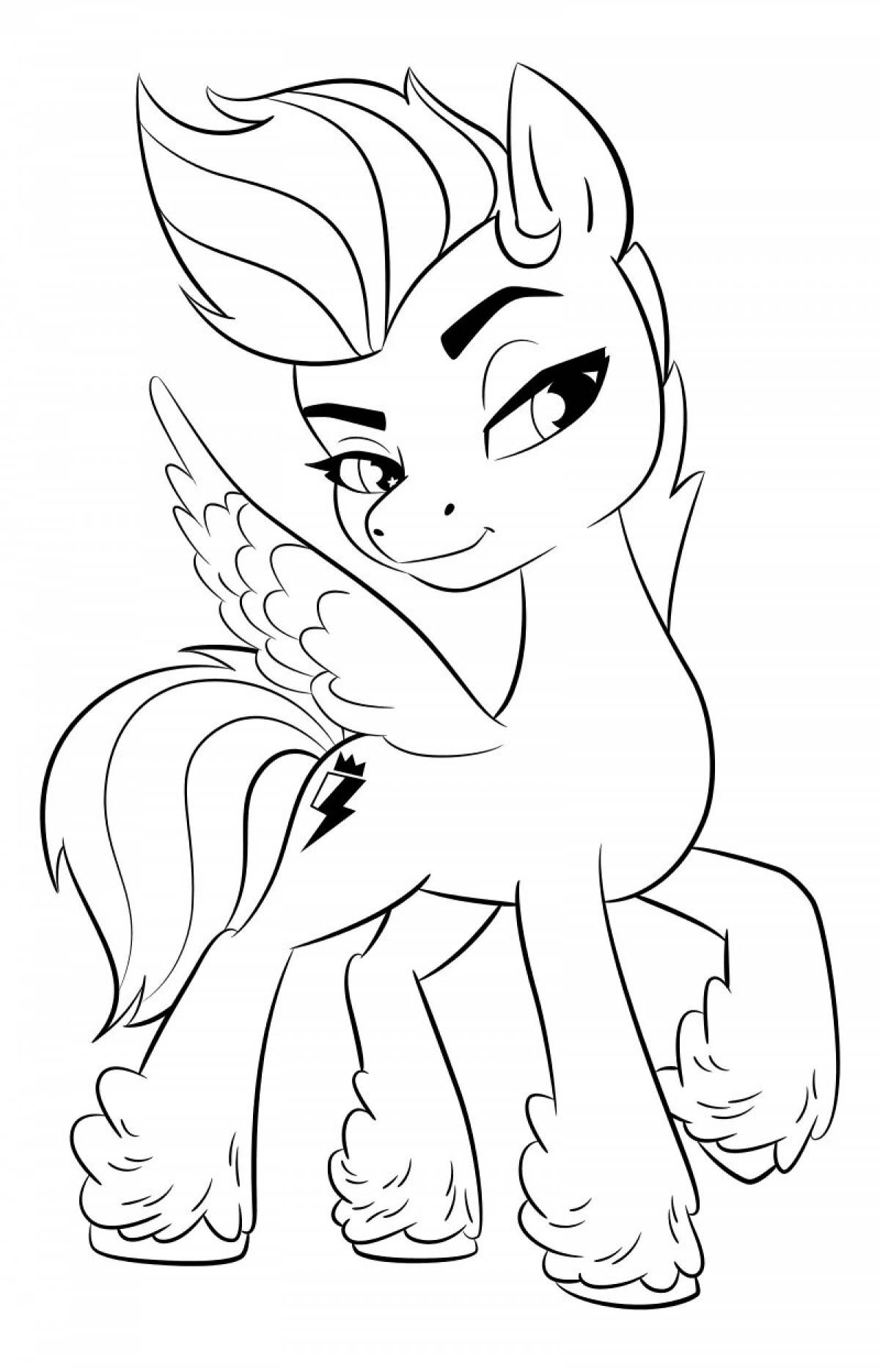 Coloring page dazzling pony izzy