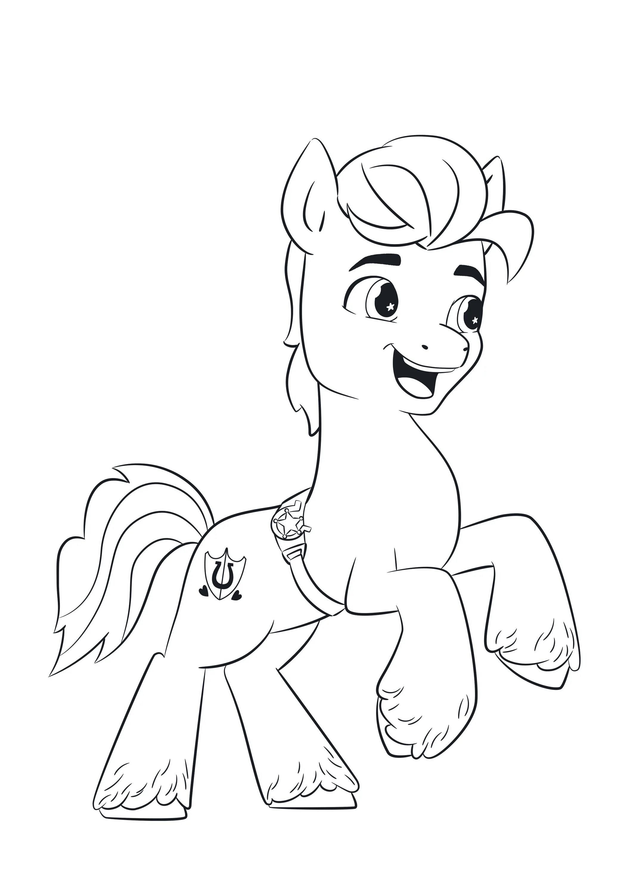 Animated pony izzy coloring page