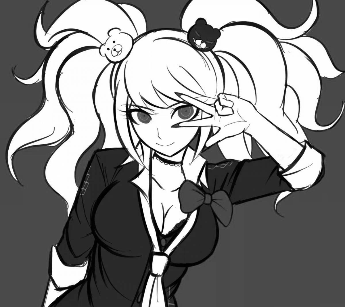 Photo Coloring book shining Junko Enoshima