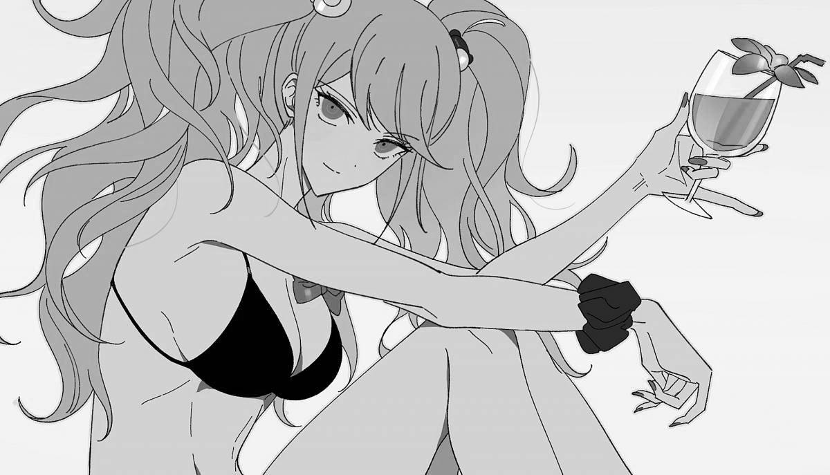 Photo Gorgeous Junko Enoshima coloring book