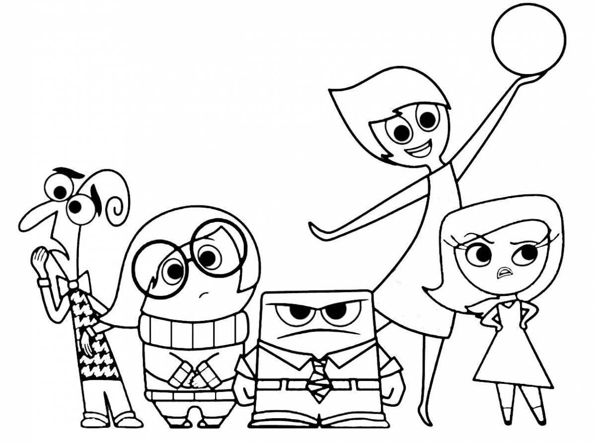 Fun geomeka cartoon coloring page