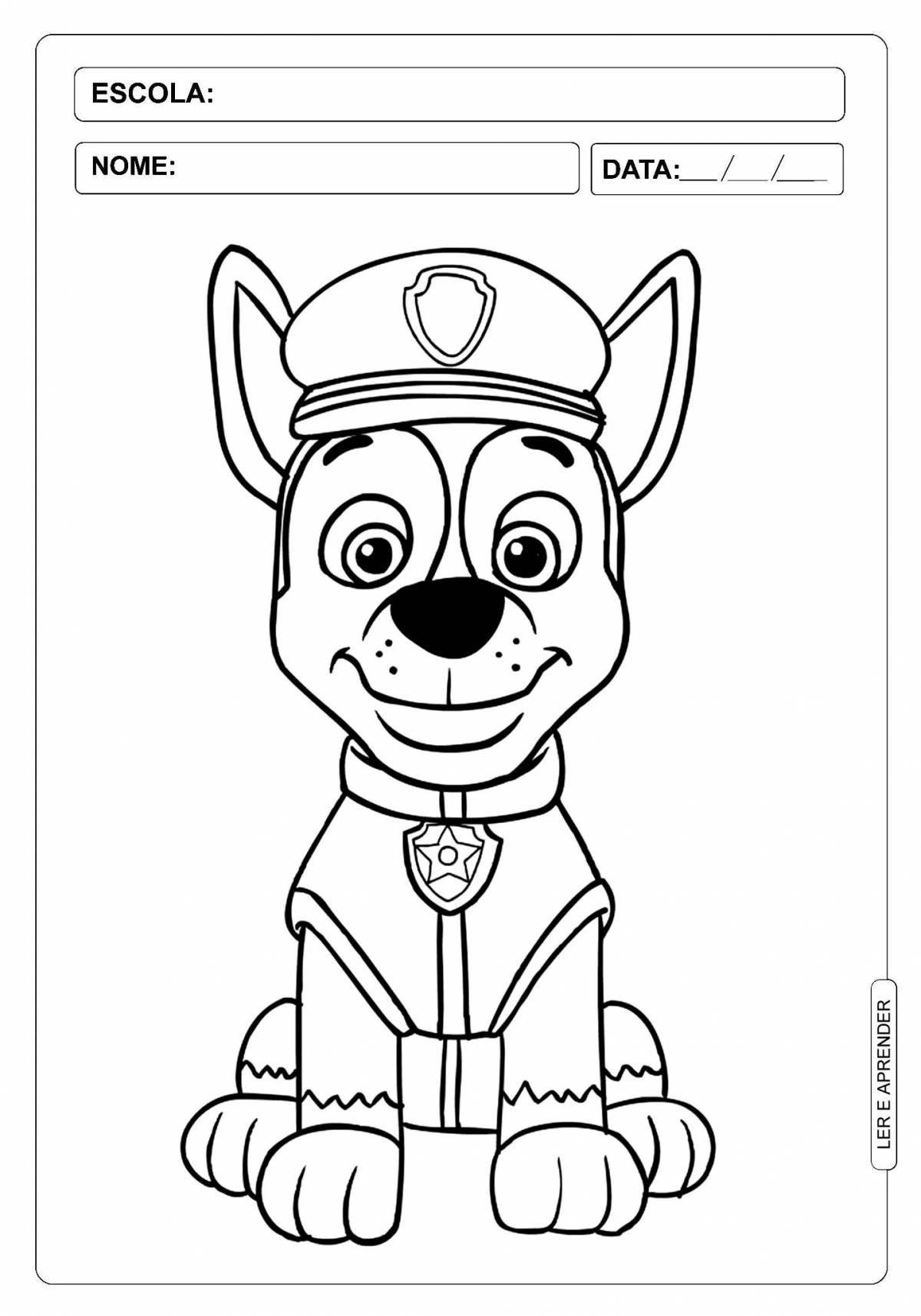 Colouring puppy racer