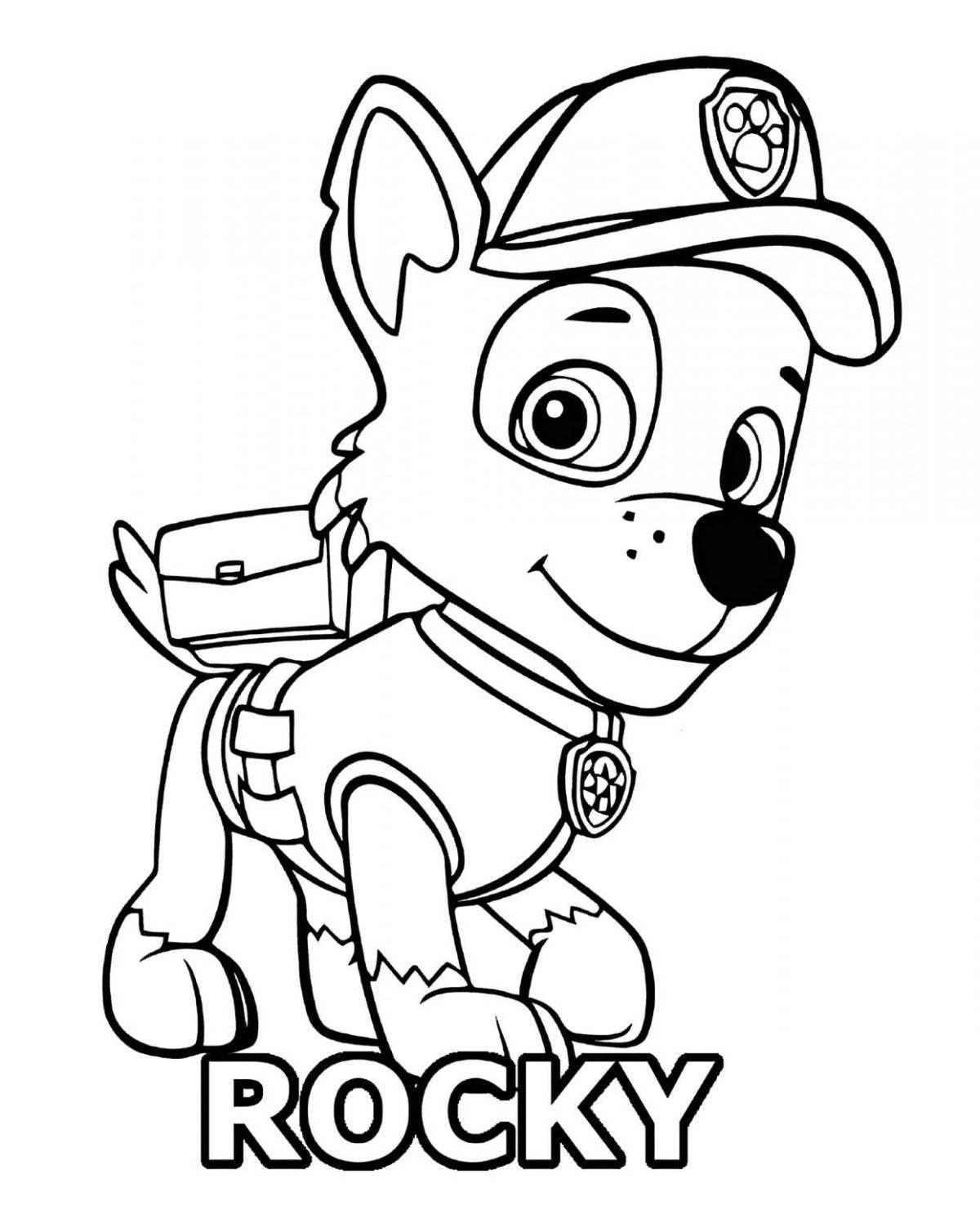 Dazzling Puppy Racer Coloring Page
