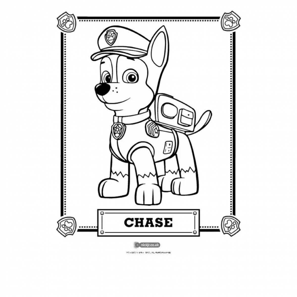 Radiant coloring page puppy racer