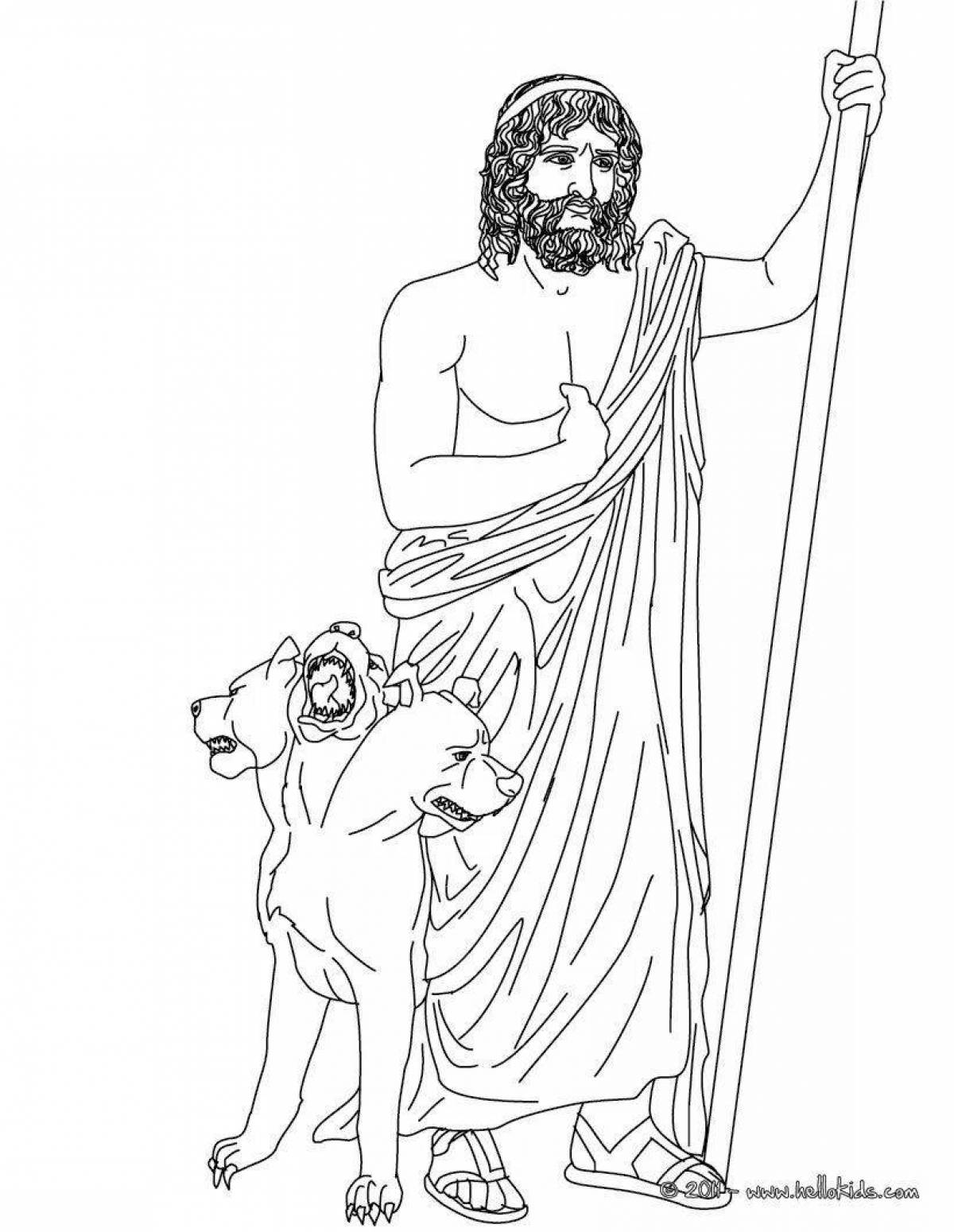 Gorgeous coloring book gods of greece