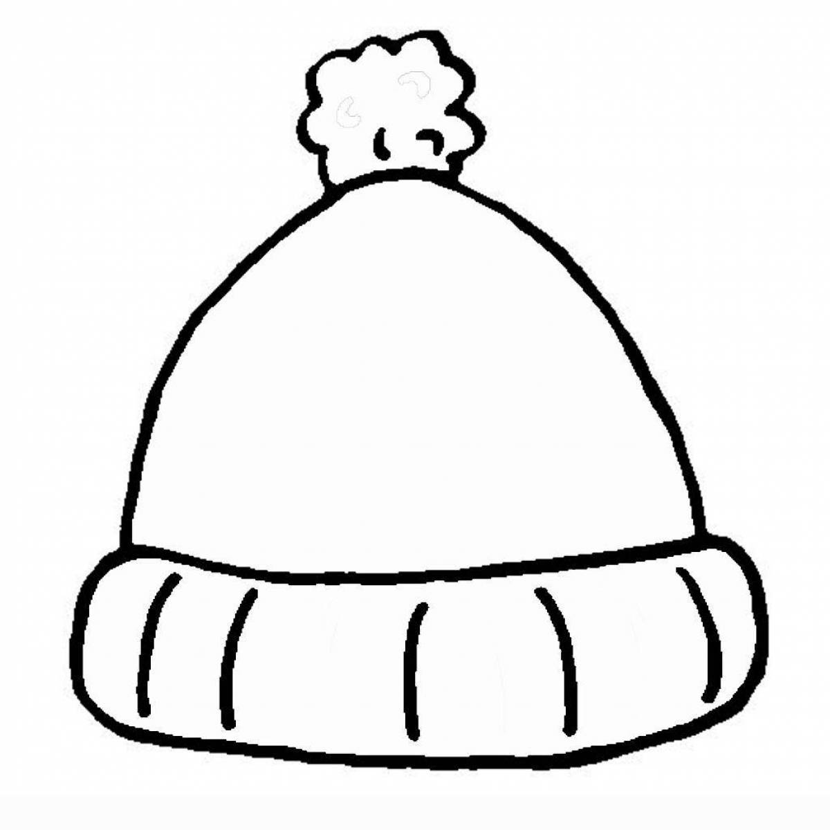Christmas hat coloring page