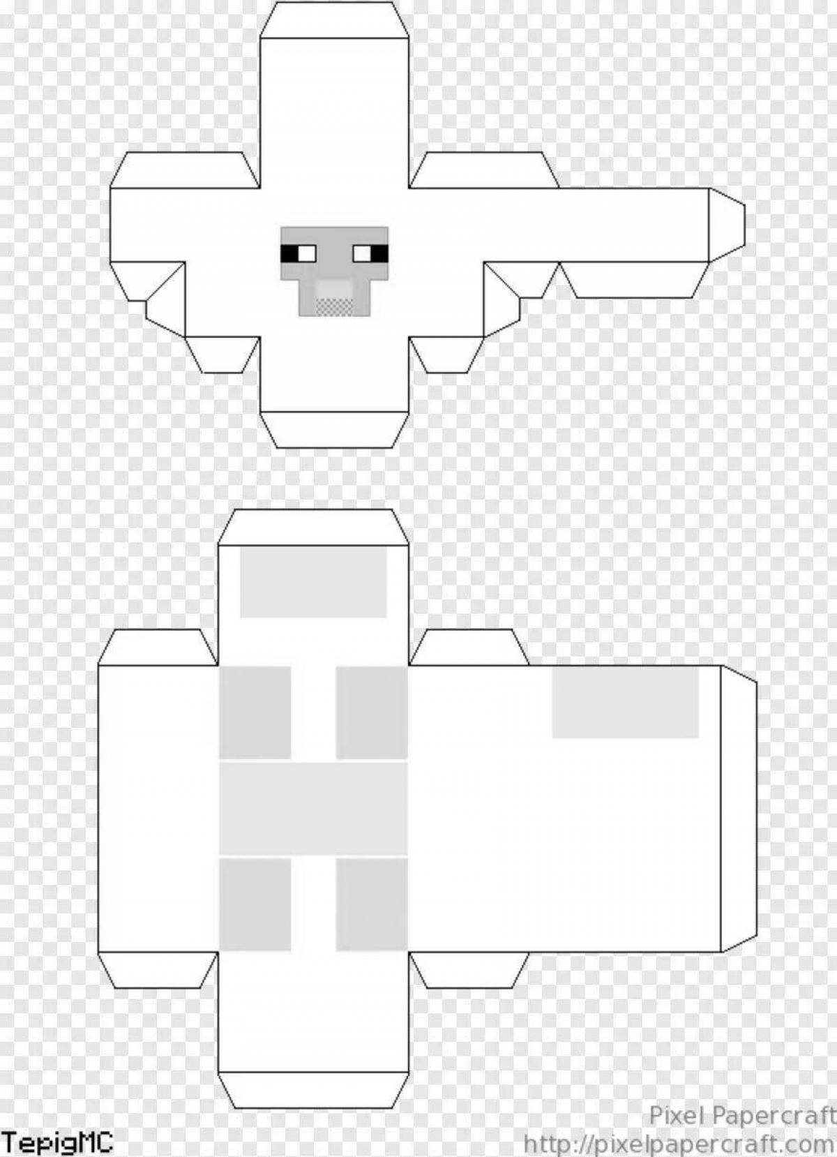 Tempting minecraft coloring page