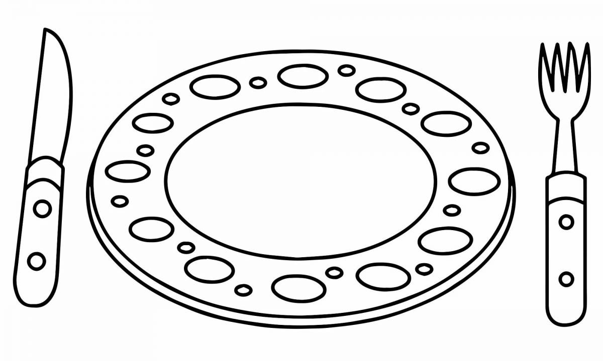 Юмористический рисунок тарелки