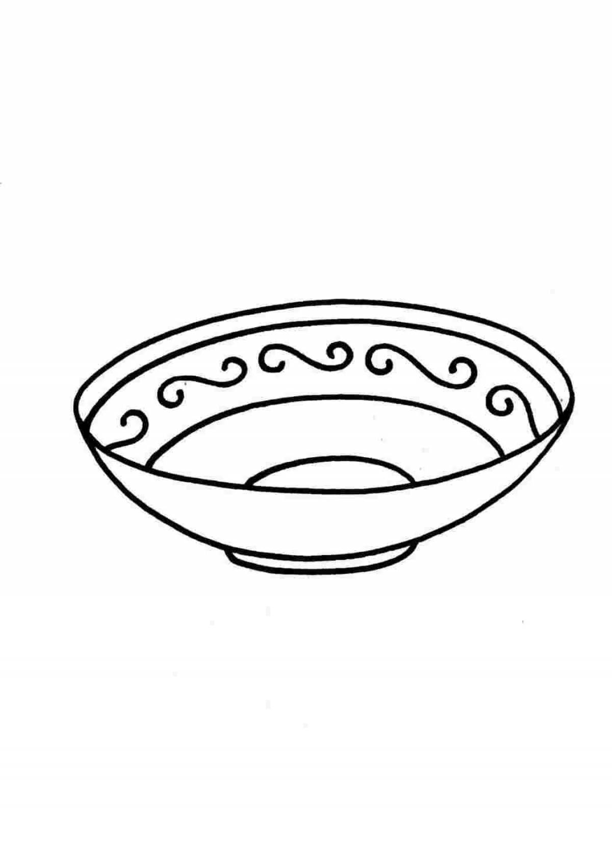 Drawing of a calm plate