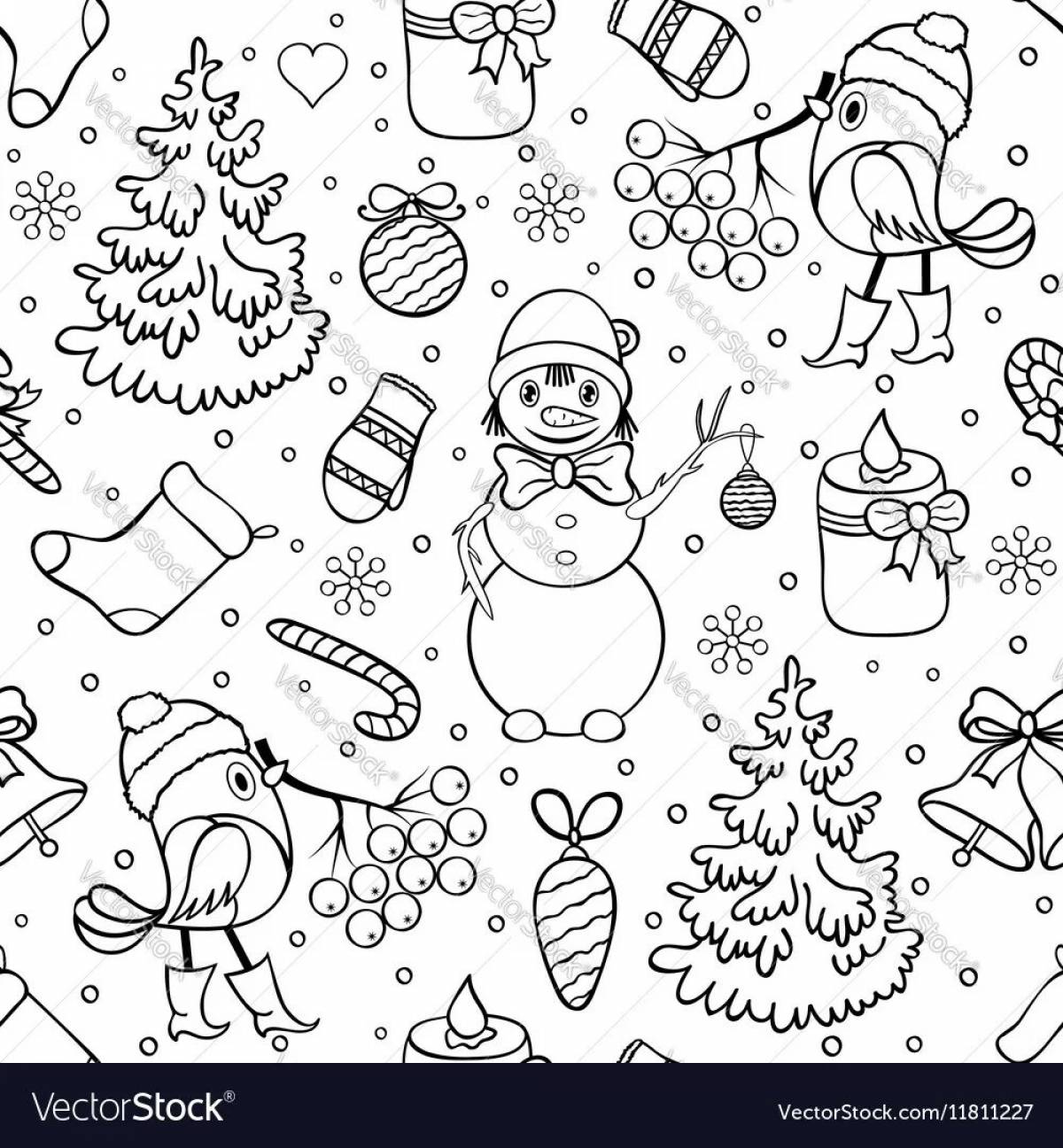 Generous coloring christmas background