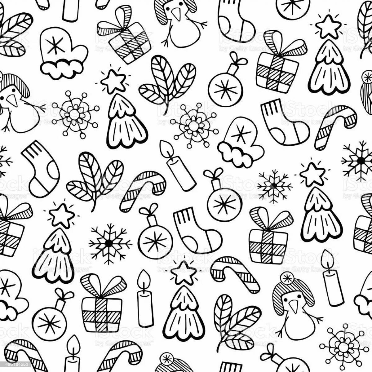 Luxury coloring christmas background