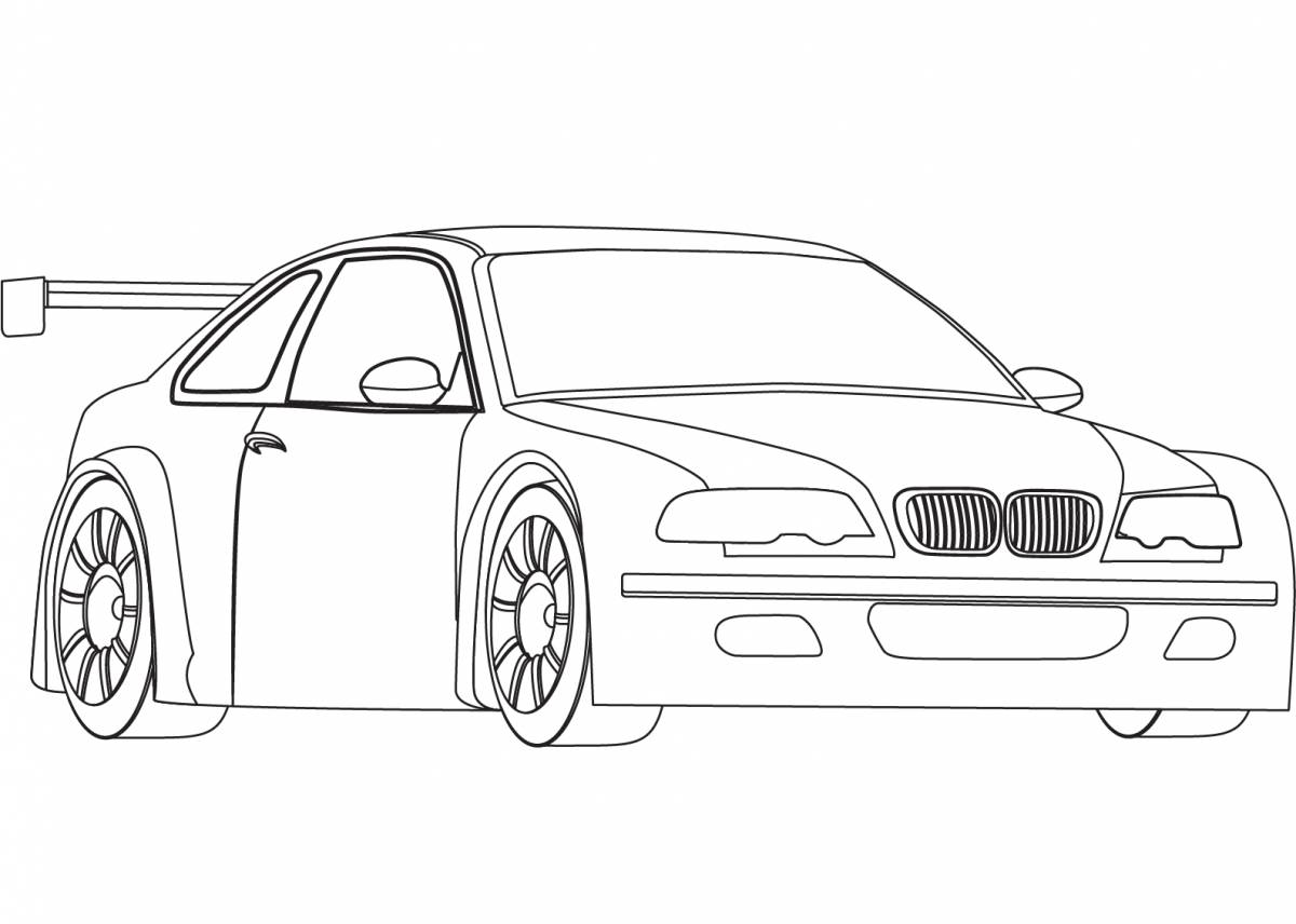 Bmw racing coloring pages