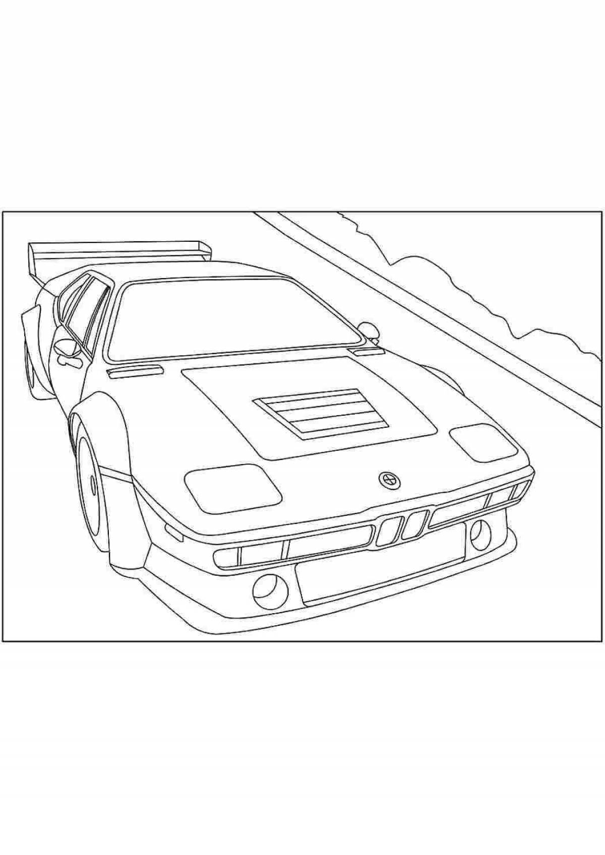 Bmw racing awesome coloring book