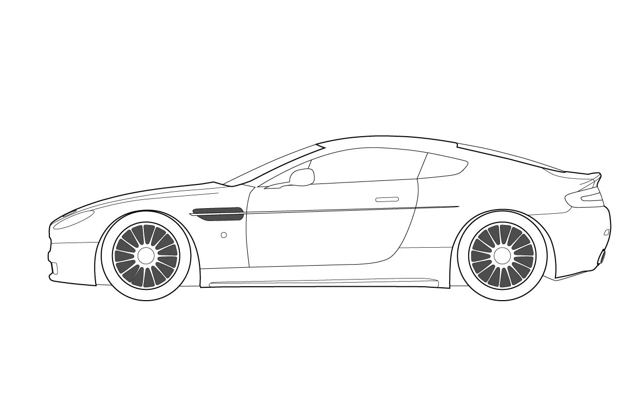 Luxury racing bmw coloring page