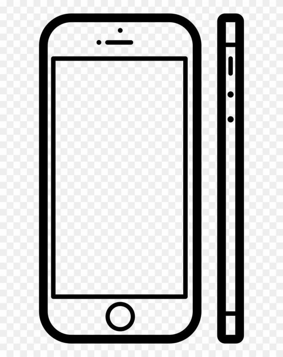 Fun touch screen phone coloring book