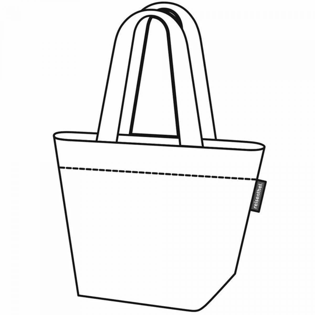 Sweet shopping bag coloring page