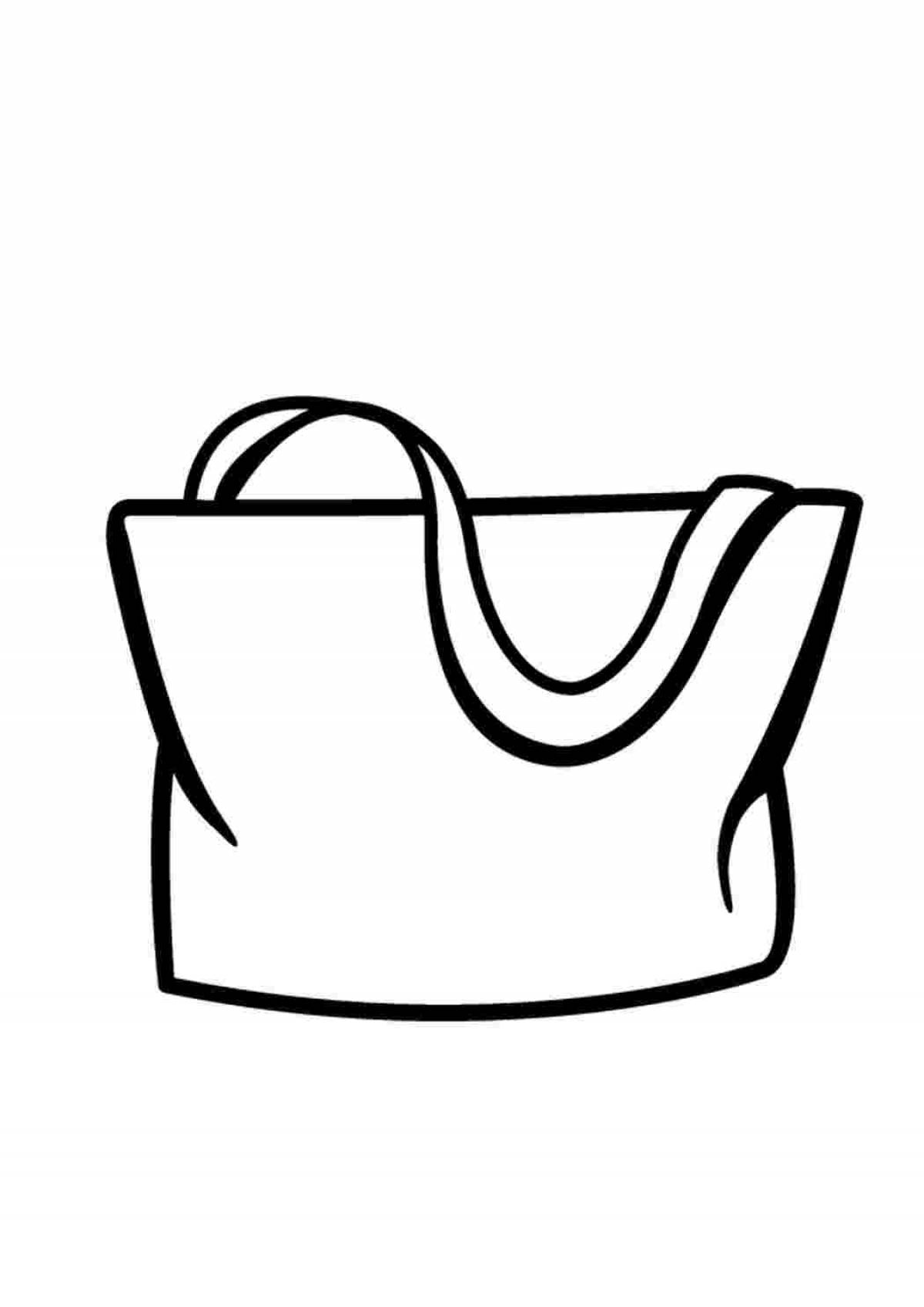 Coloring page dazzling shopping bag