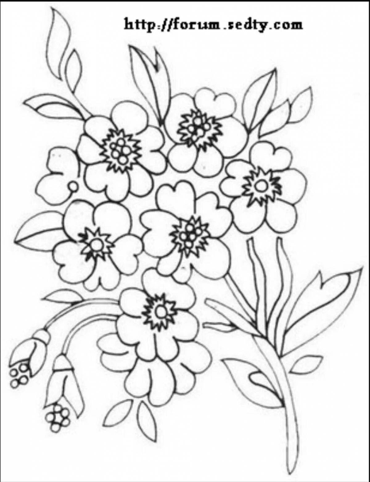 Fabulous forget-me-nots coloring book