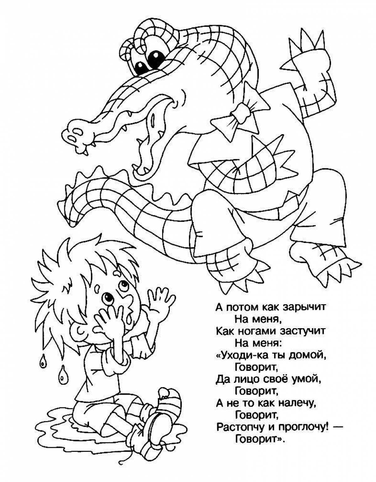 Coloring Cheerful Moidodyr Chukovsky