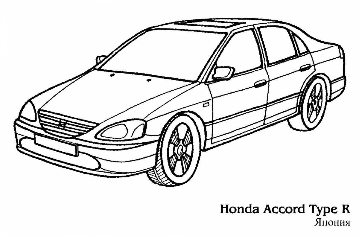 Динамичная раскраска honda civic