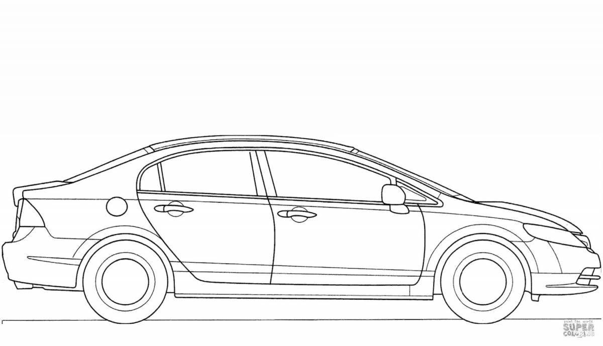 Великолепная раскраска honda civic