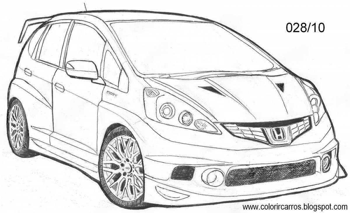 Honda civic shiny coloring page