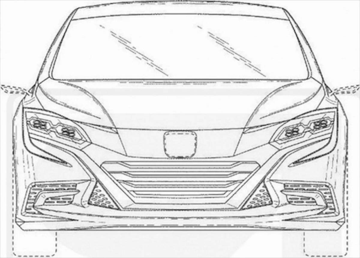 Невероятная раскраска honda civic