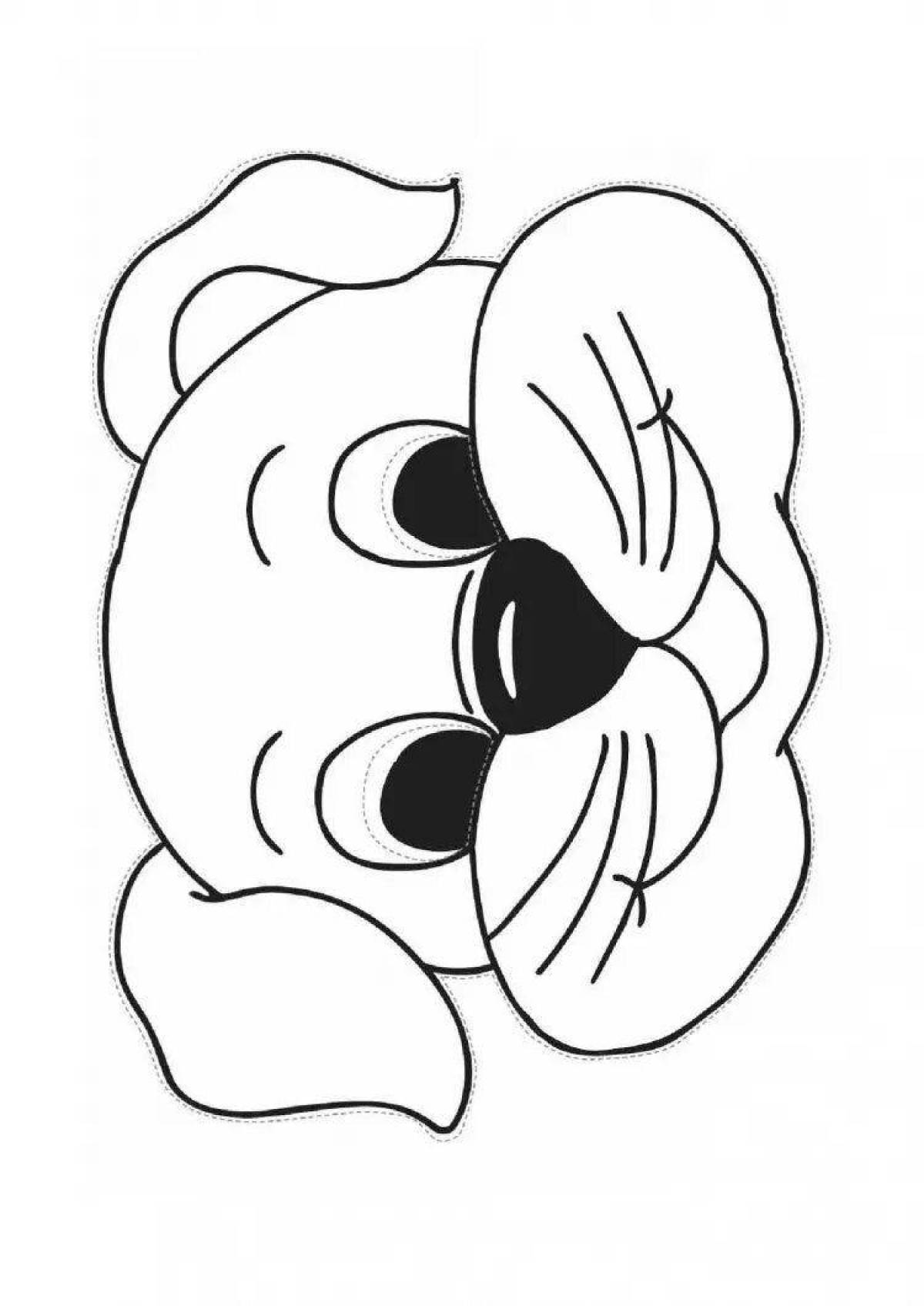 Majestic dog head coloring page