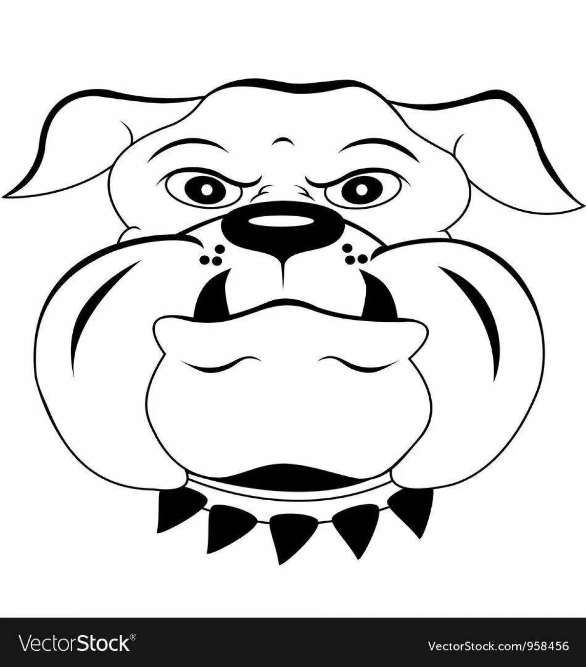 Coloring page wild dog head