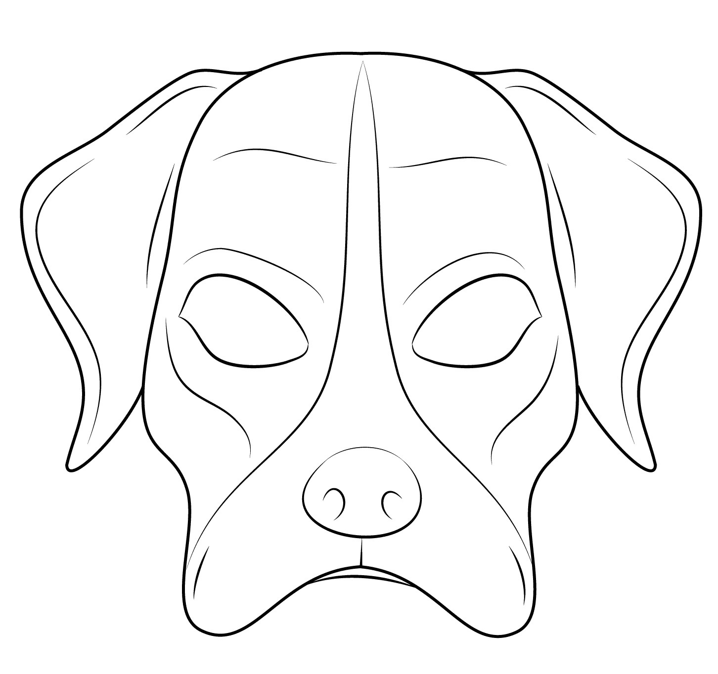 Coloring page magical dog head